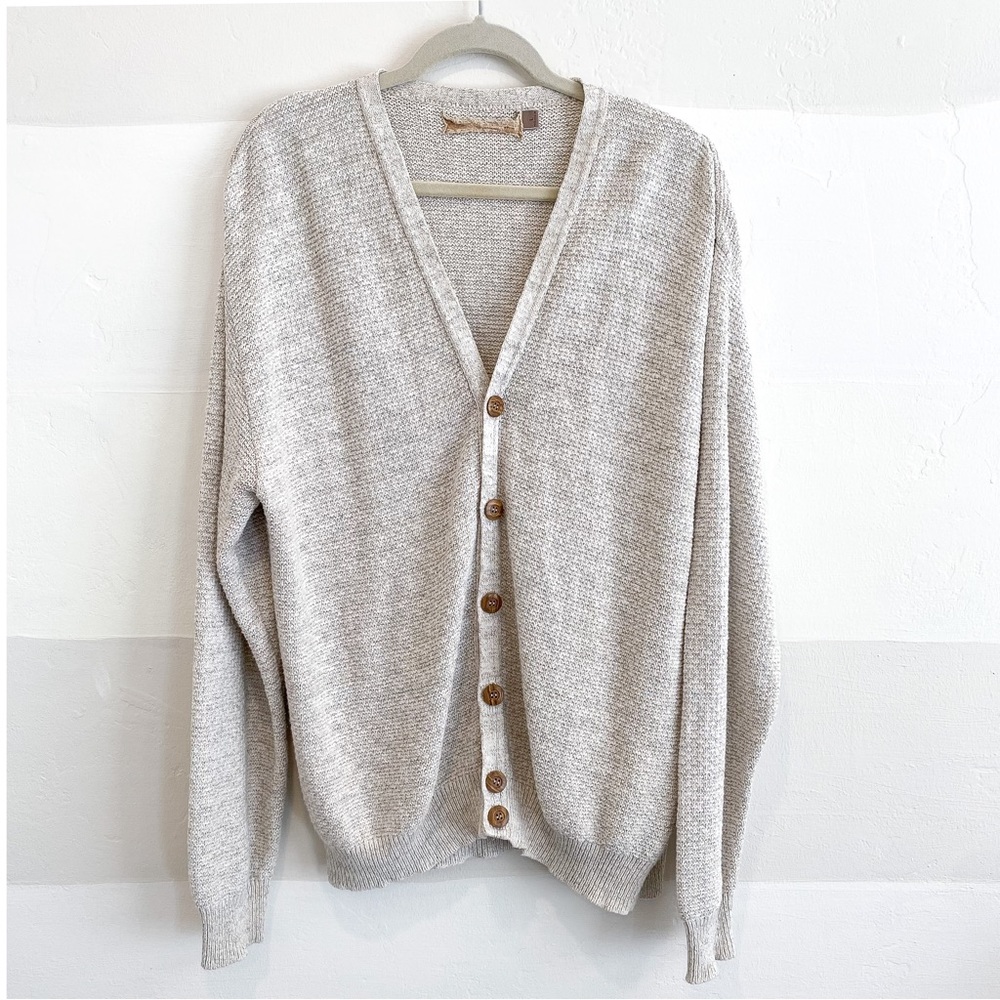 Button Front Cream Cardigan